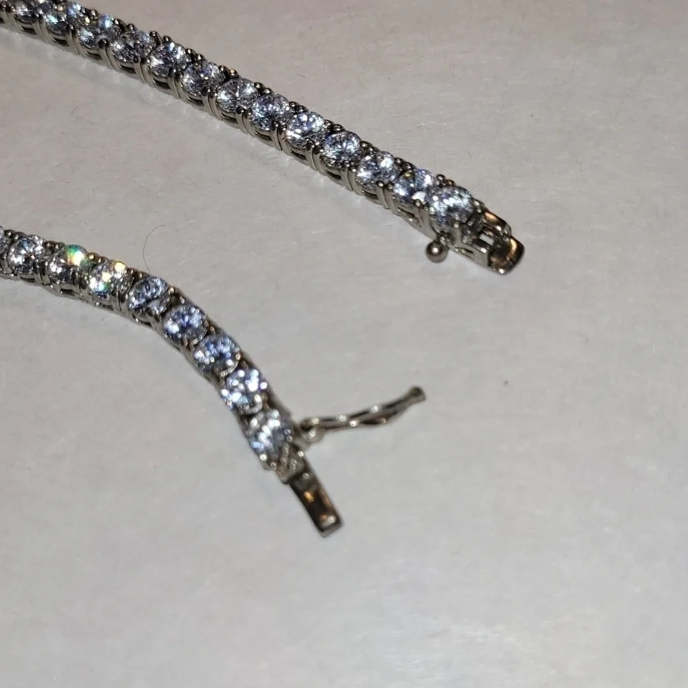 Silvertone Necklace Stamped CN GM